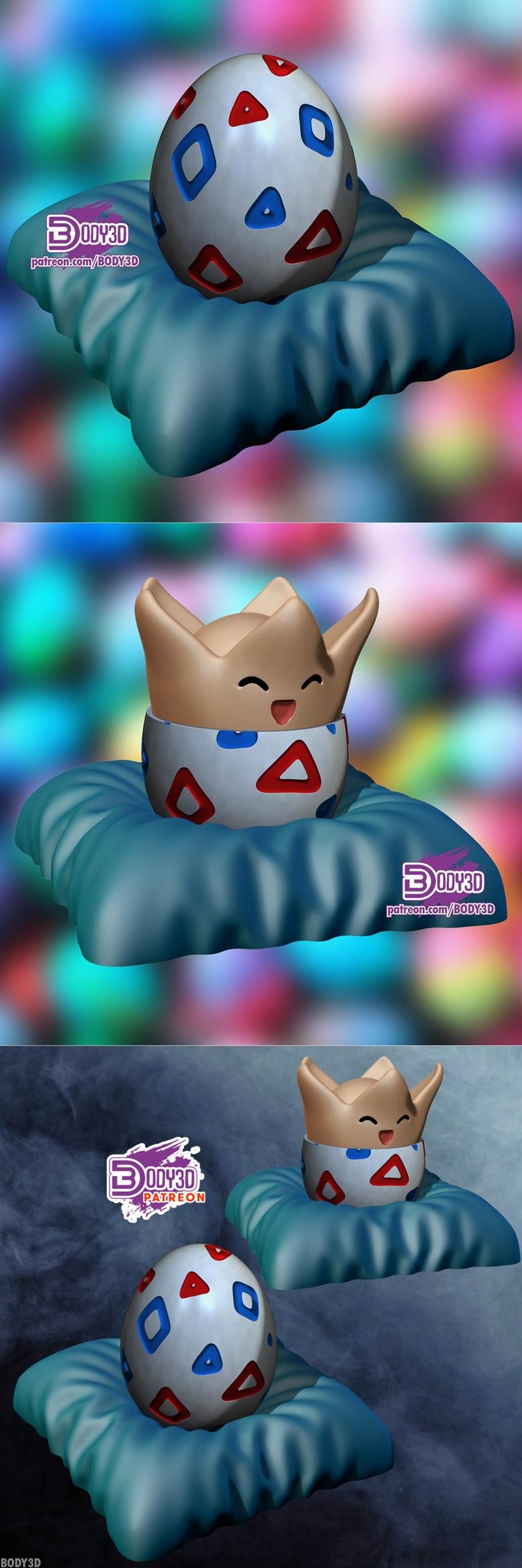 Togepi 3D打印模型|Togepi – 3D Print Model STL