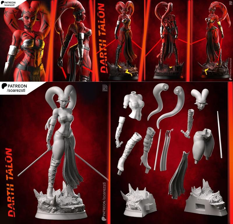 Soarez 3D打印模型：达斯·塔隆角色雕塑|Soarez 3d – Darth Talon – 3D Print Model STL