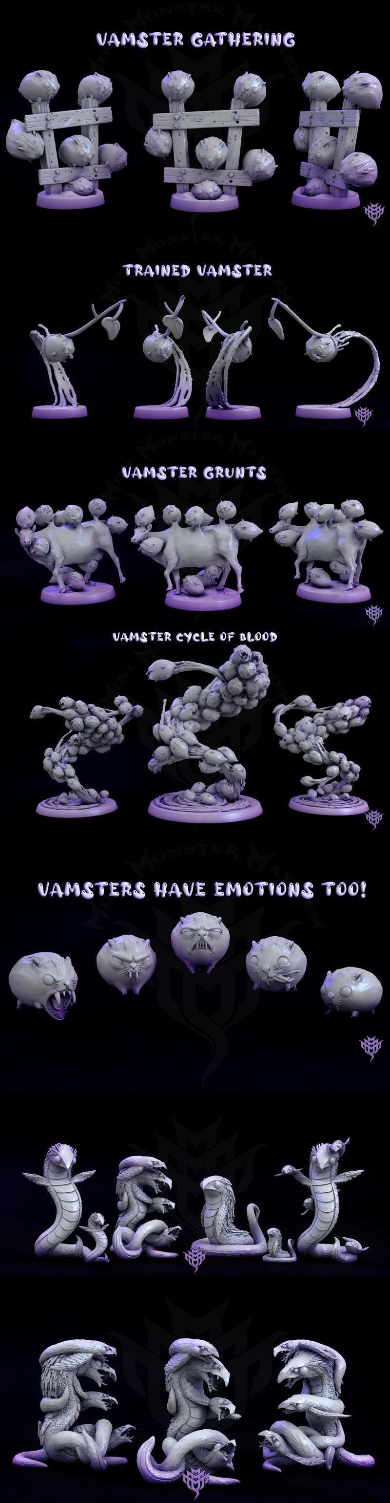 迷你怪物乱斗——萌系噩梦——3D打印模型|Mini Monster Mayhem – Adorable Nightmare – 3D Print Model STL