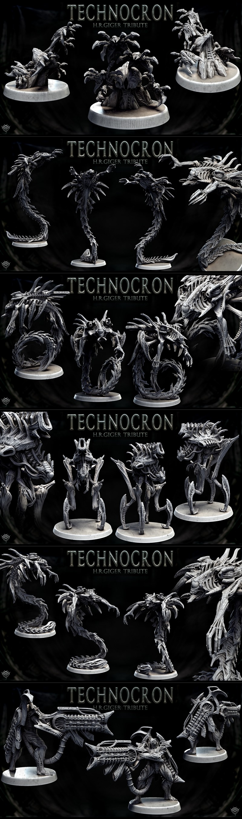 科技纪元乱斗——Mini怪物模型3D打印版|Mini Monster Mayhem – Technocron – 3D Print Model STL