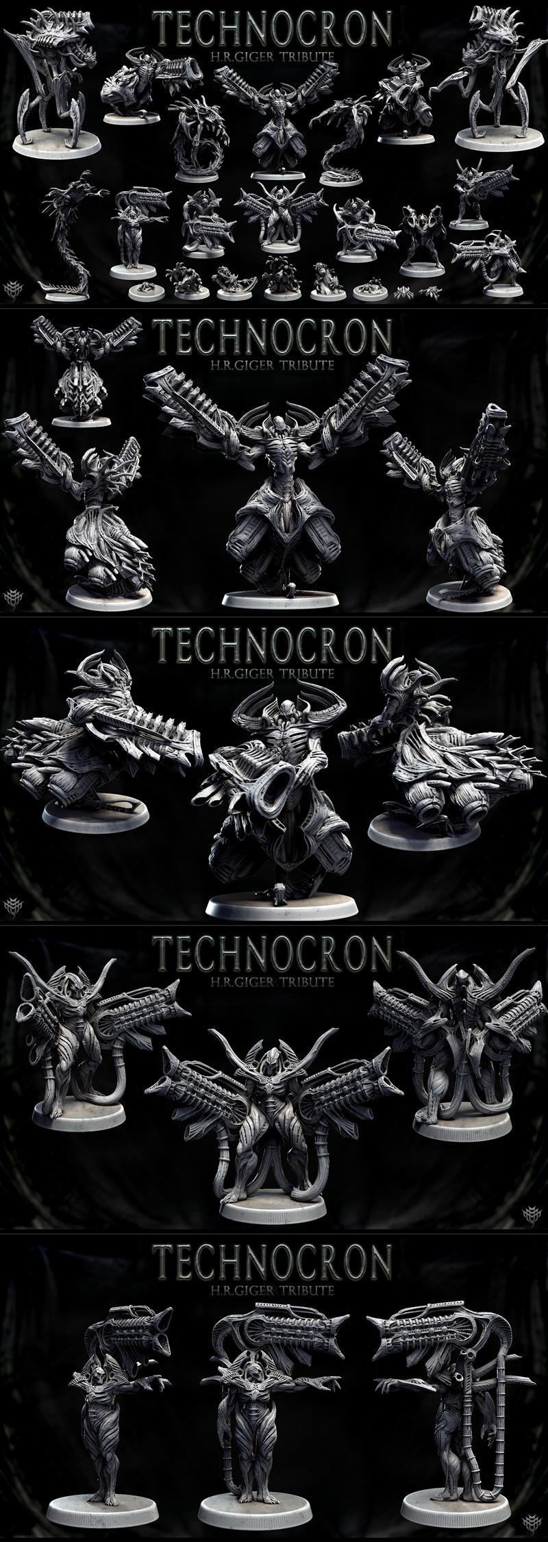 科技纪元乱斗——Mini怪物模型3D打印版|Mini Monster Mayhem – Technocron – 3D Print Model STL