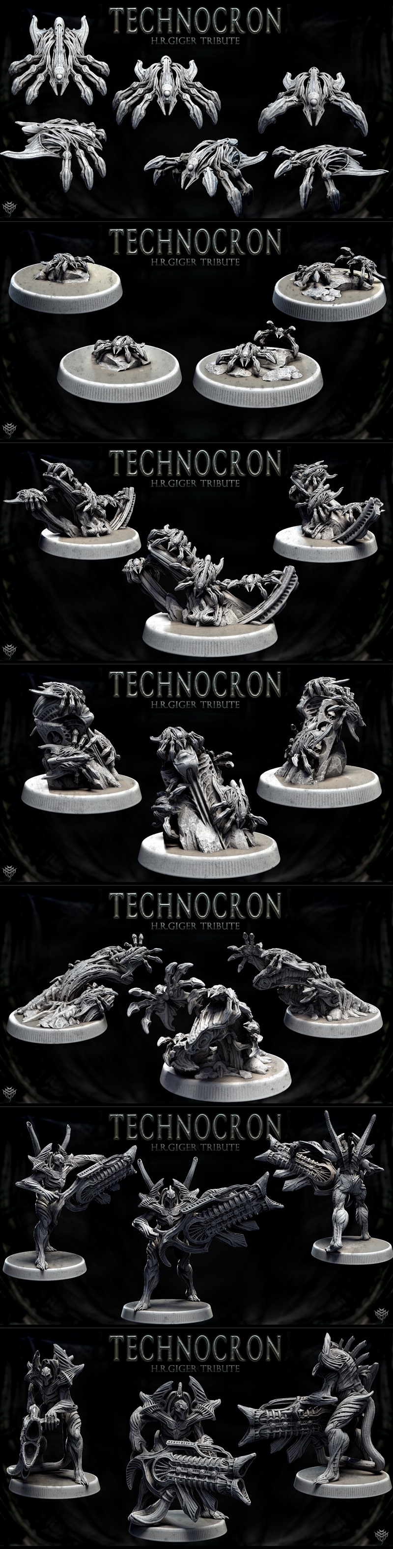 科技纪元乱斗——Mini怪物模型3D打印版|Mini Monster Mayhem – Technocron – 3D Print Model STL