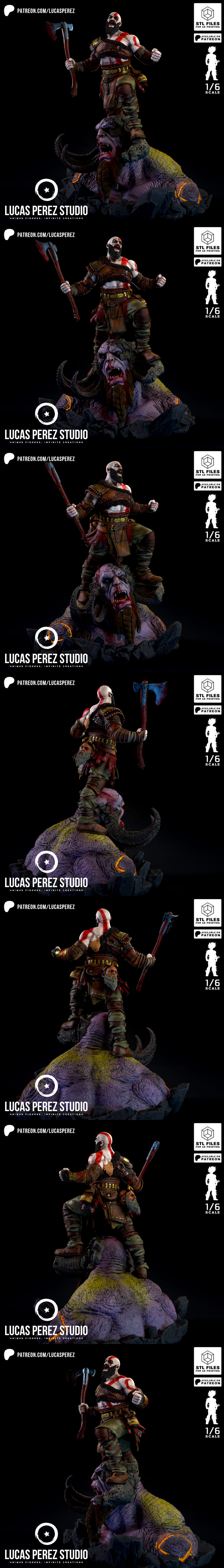 战神：2018年3D打印模型|Kratos – God Of War 2018 – 3D Print Model