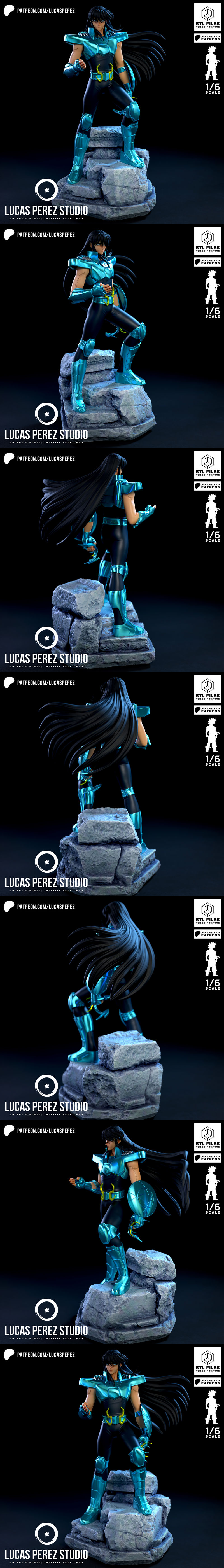 圣斗士星矢 修罗 3D打印模型|Shiryu – Saint Seiya – 3D Print Model