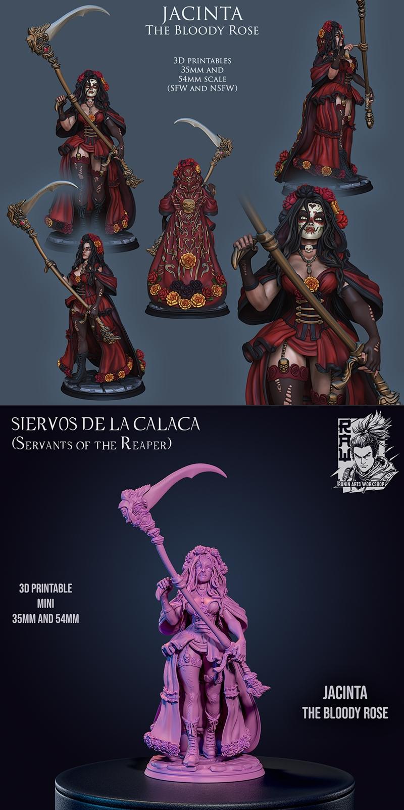 ronin艺术工作坊 - 3D打印模型 - 战斗机甲设计|Ronin Arts Workshop – Jacinta – 3D Print Model STL