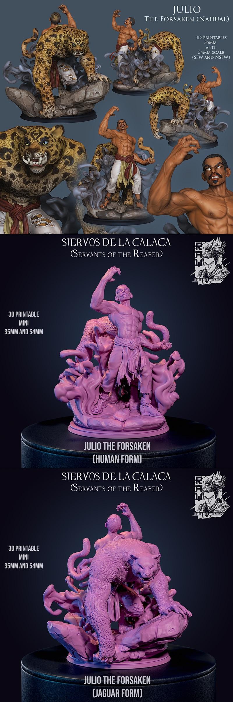 Ronin艺术工坊 - 3D打印模型 - 《极地战士》角色模型|Ronin Arts Workshop – Julio – 3D Print Model STL