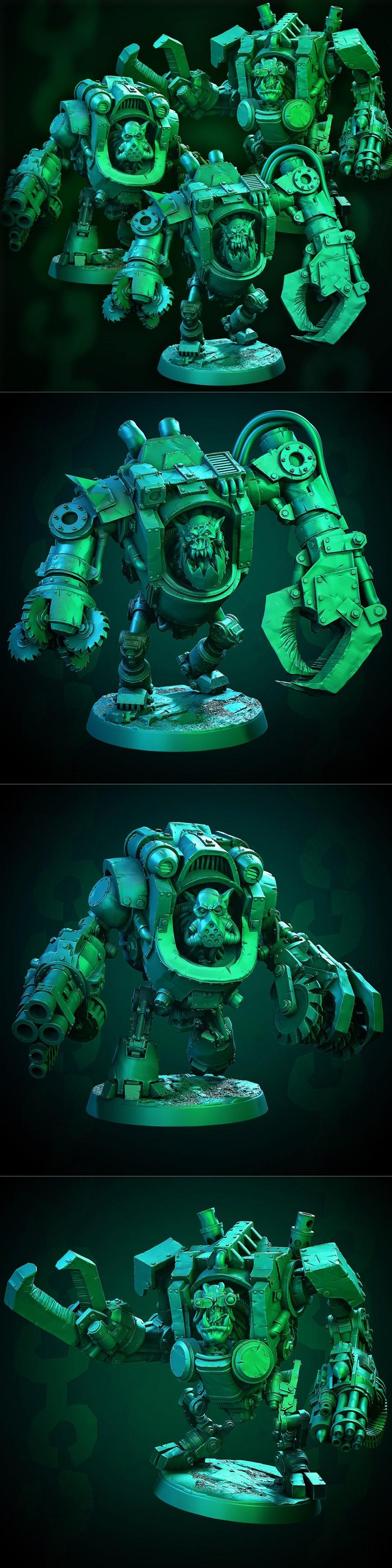 MrModulork创作的《博尔克兽》3D打印模型|MrModulork – Borg Orc Ladz – 3D Print Model STL