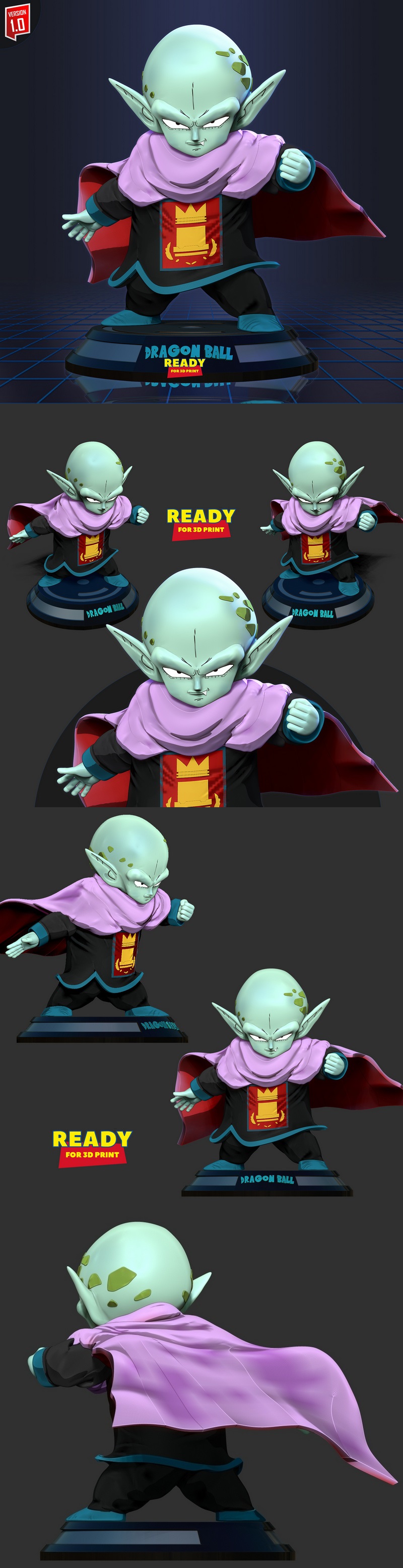 龙珠Z 小大蒜 3D打印模型|Garlic Junior – Dragon Ball Z – 3D Print Model