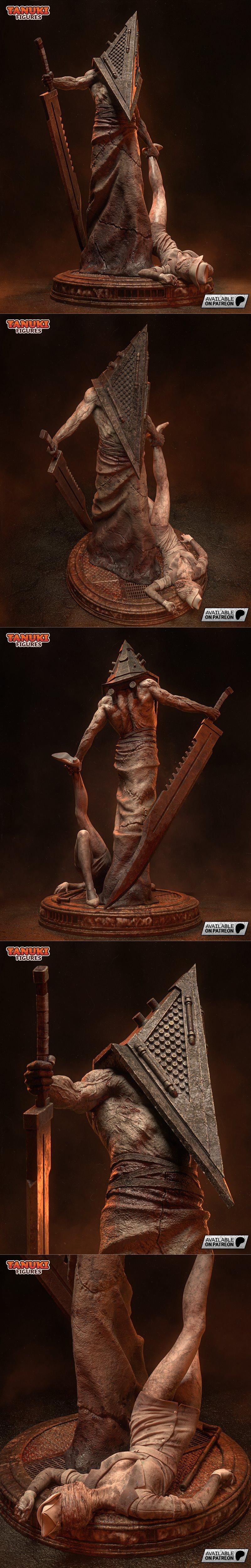 玄武造型-金字塔头-3D打印模型|Tanuki Figures – Pyramid Head – 3D Print Model STL