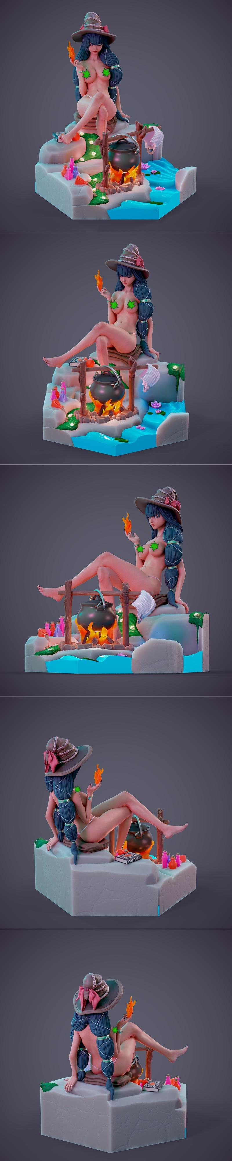 Chagarin作品《Ranni》年轻女巫3D打印模型|Chagarin – Ranni – Young sorceress – Part С – 3D Print Model STL