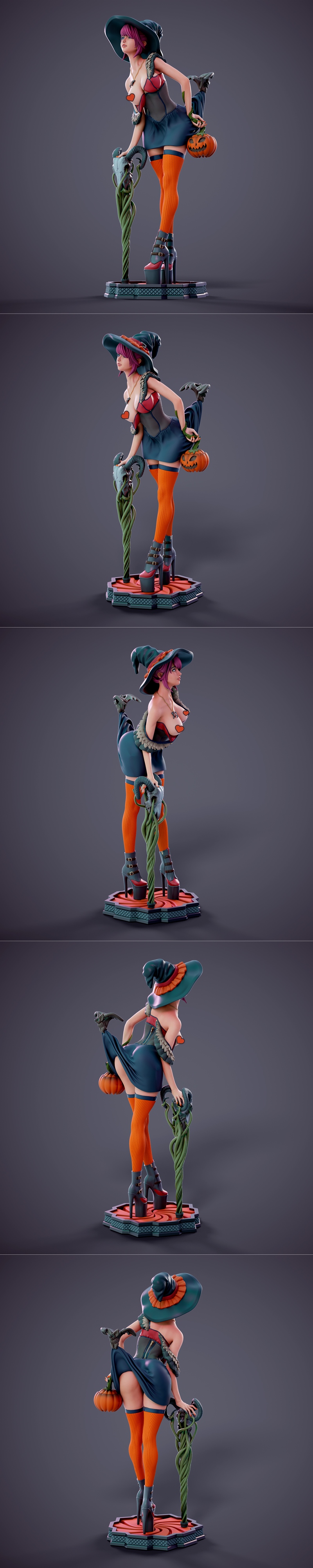 Chagarin - 万圣节女巫 - 3D打印模型|Chagarin – Halloween witch – A – 3D Print Model STL