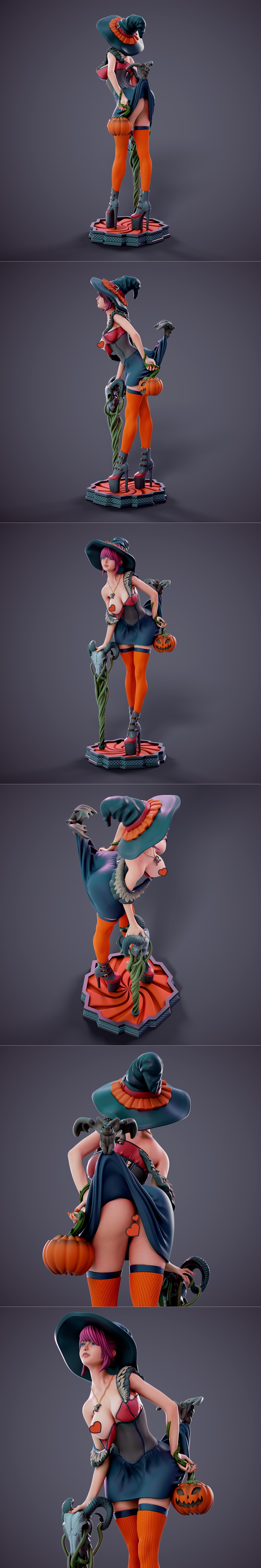 Chagarin - 万圣节女巫 - 3D打印模型|Chagarin – Halloween witch – A – 3D Print Model STL