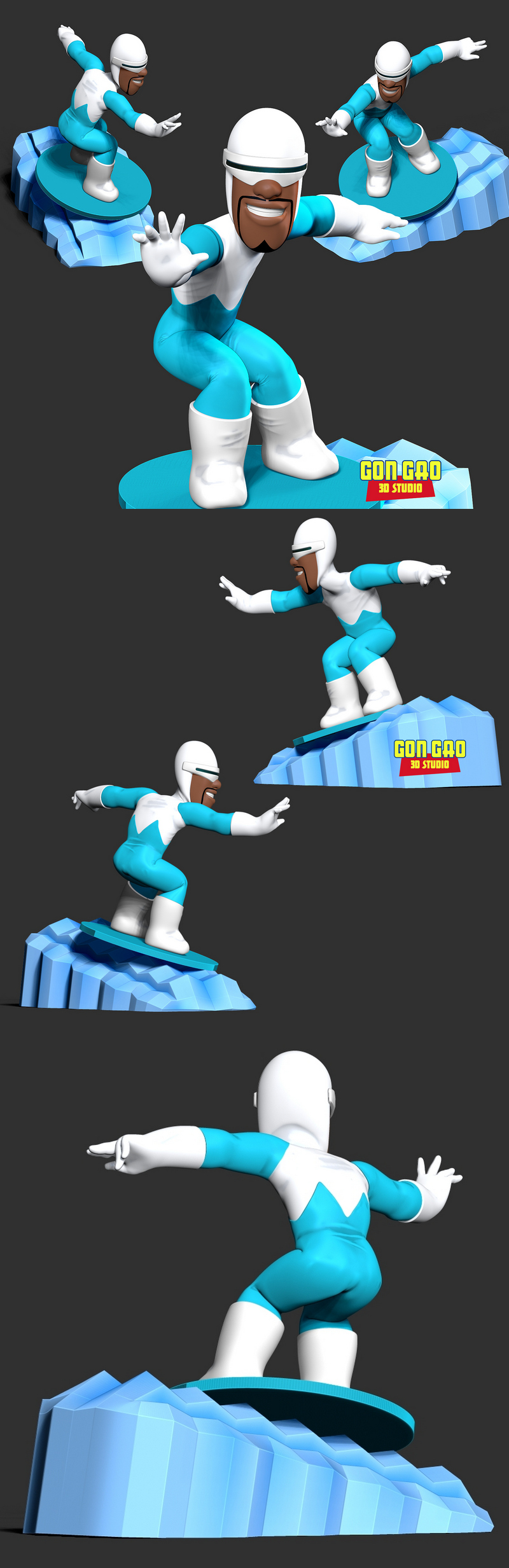 Frozone – 3D打印模型：冰雪奇缘艾莎手办|Frozone – 3D Print Model