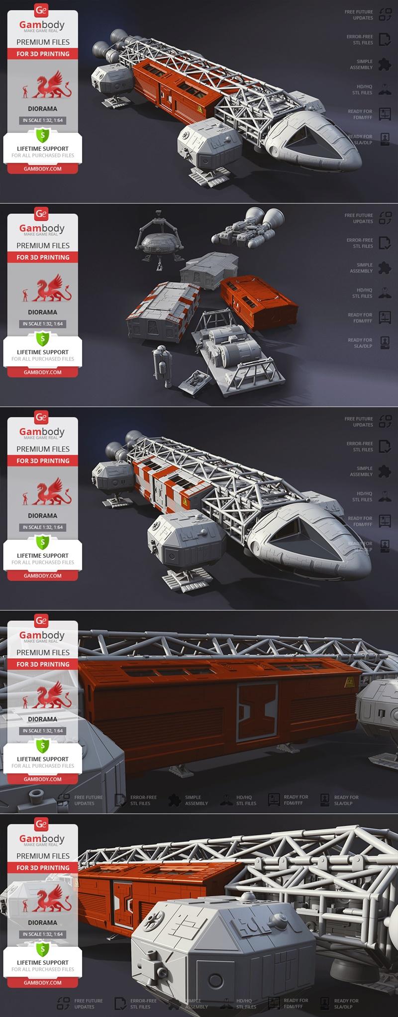 Gambody - 金雕运输机 - 3D打印模型|Gambody – Eagle Transporter – 3D Print Model STL