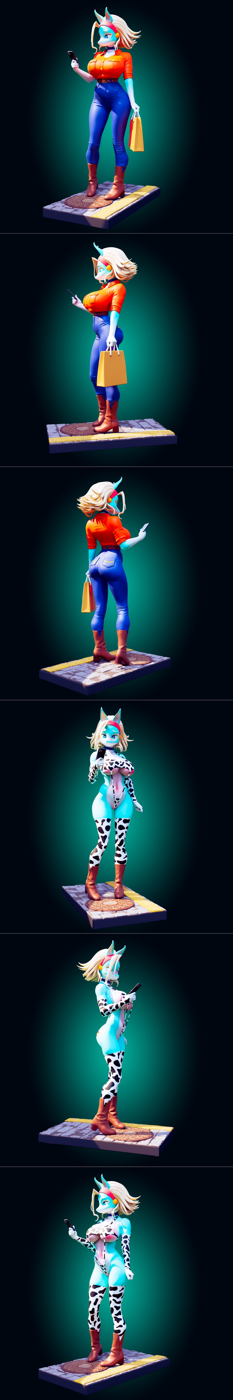 Rhu工作室 伊帕恩少女 3D打印模型|Officer Rhu – Ippan Josei – 3D Print Model STL