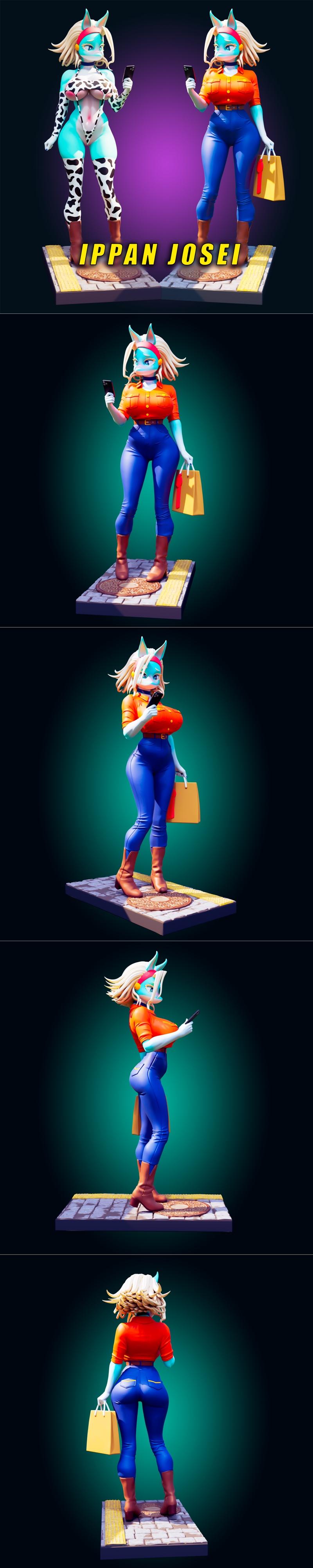 Rhu工作室 伊帕恩少女 3D打印模型|Officer Rhu – Ippan Josei – 3D Print Model STL