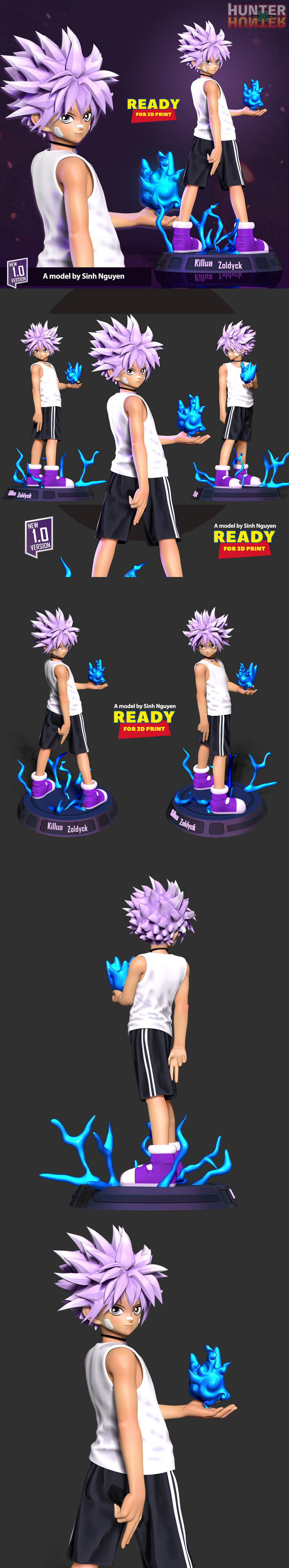 三渲二风格3D打印模型：《杀戮之王》Killua Zoldyck|Killua Zoldyck – 3D Print Model