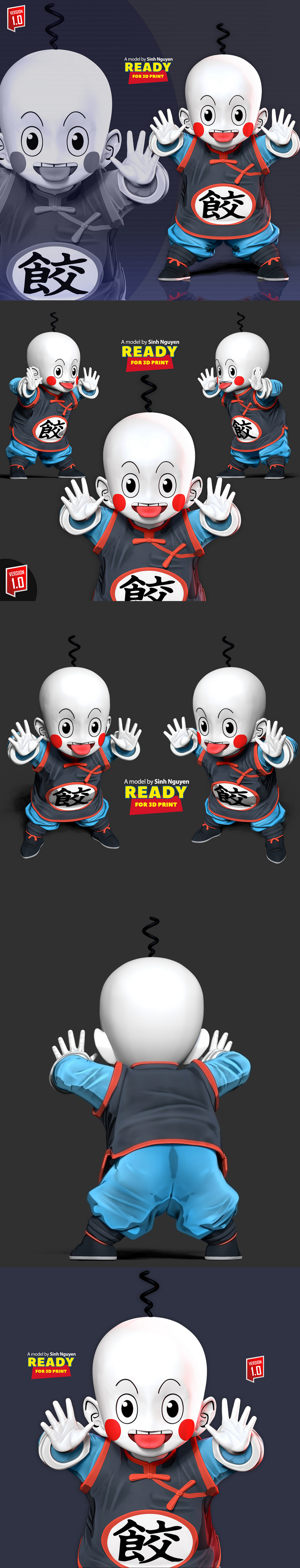 斗罗大陆3D打印模型|Chiaotzu – Dragon Ball Fanart – 3D Print Model