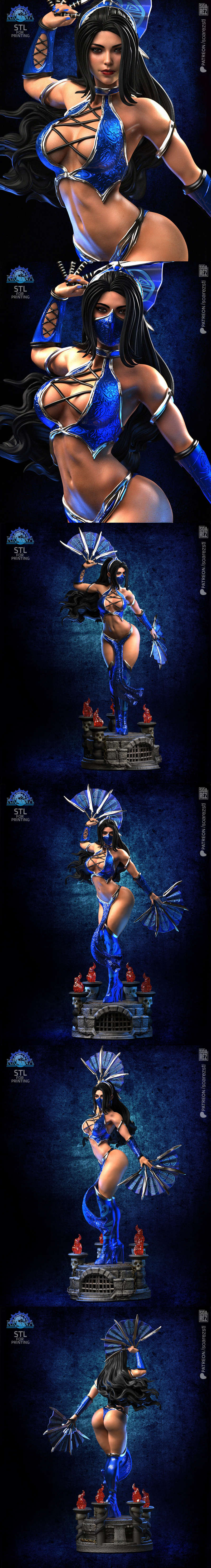Kitana - 王者之剑 - 3D打印模型|Kitana – Mortal Kombat – 3D Print Model