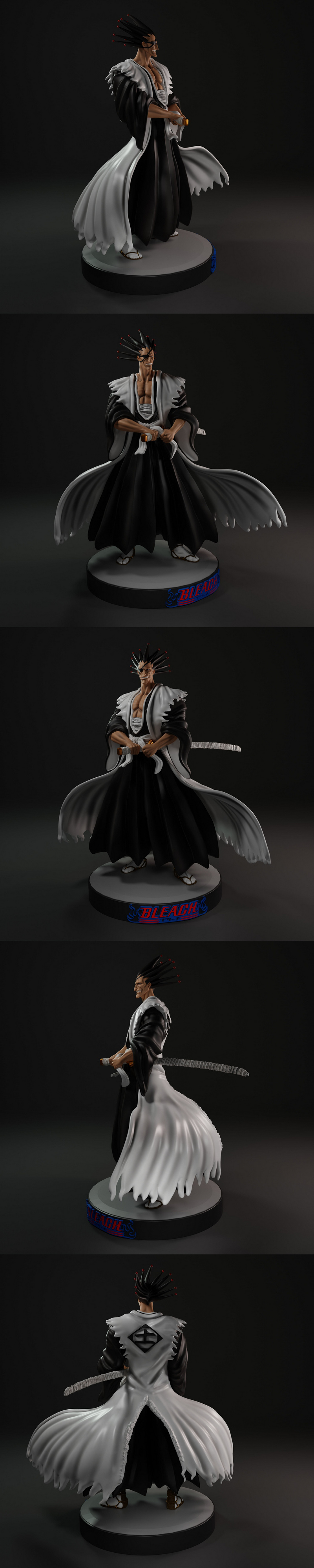 BLEACH 3D打印模型： Zaraki Kenpachi|Bleach – Zaraki Kenpachi – 3D Print Model
