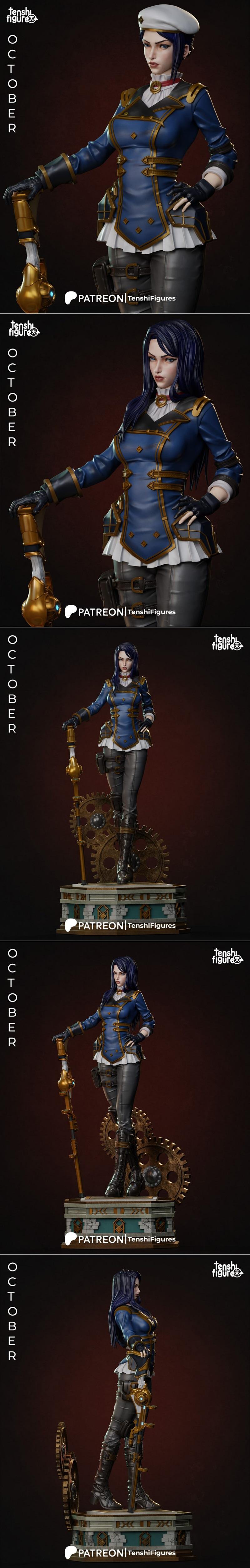 弧光：凯特琳 3D打印模型|Caitlyn – Arcane – 3D Print Model STL