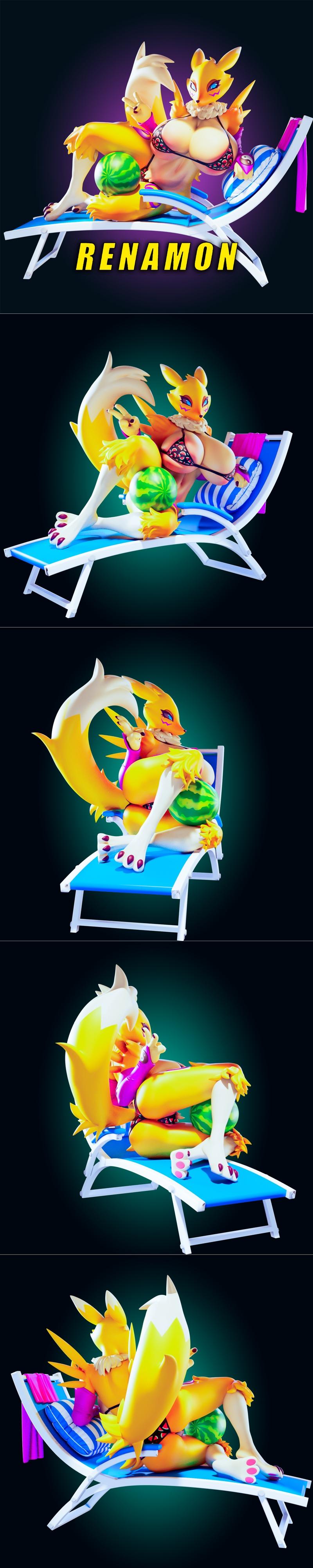 Renamon 3D打印模型|Officer Rhu – Renamon – 3D Print Model STL