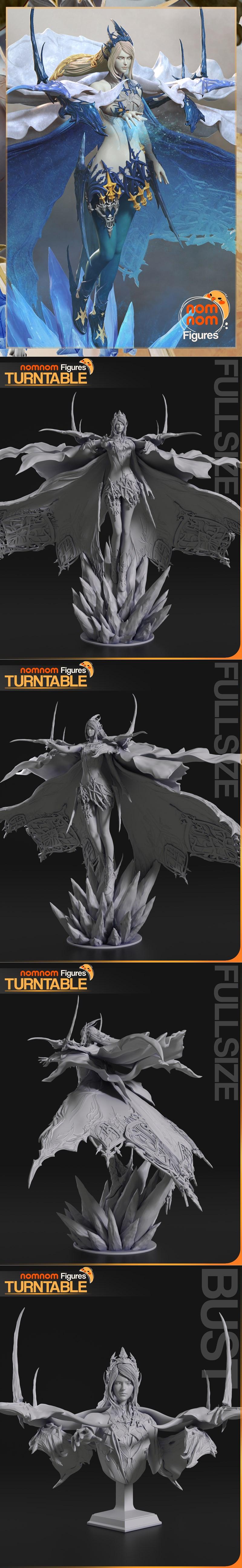 Shiva 3D打印模型 - 《最终幻想16》角色雕像|Nomnom Figures – Shiva – Final Fantasy XVI – 3D Print Model STL