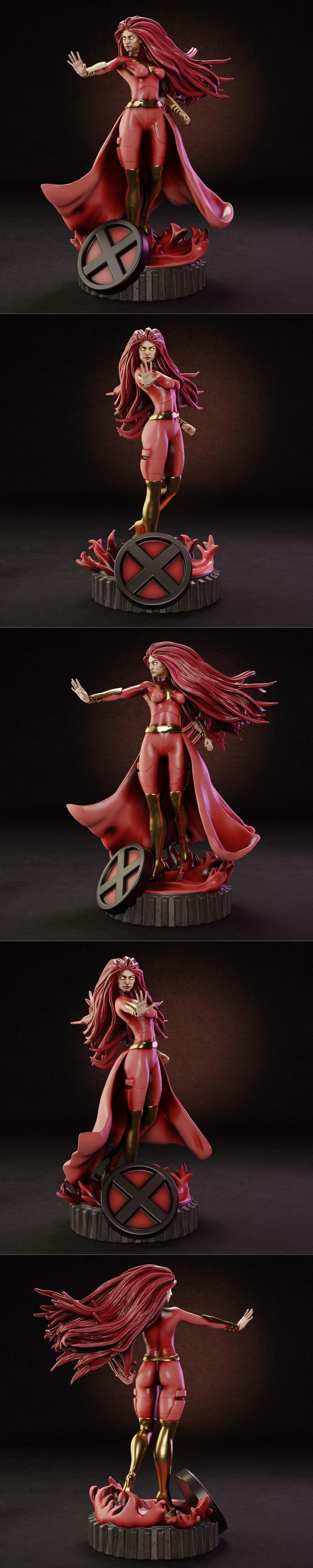 PgGasta - 黑凤凰 - 3D打印模型|PgGasta – Dark Phoenix – 3D Print Model STL