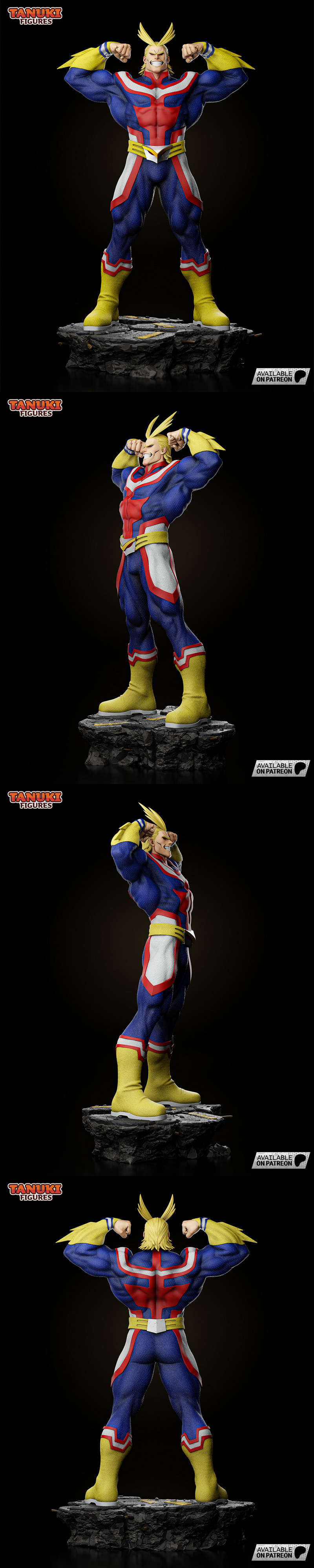 唐兔造型-所有力量者-3D打印模型|Tanuki Figures – All Might – 3D Print Model