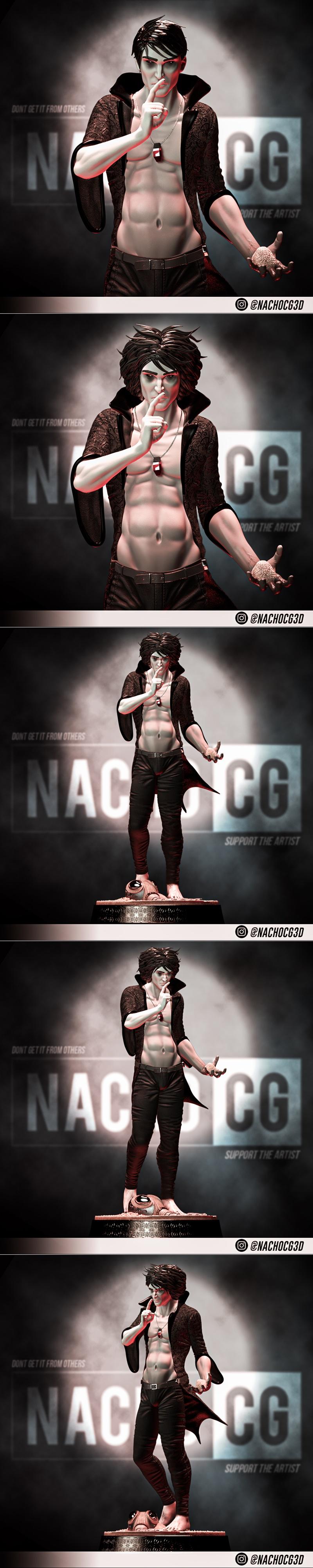 Fan Art Sandman – Statue and Bust – 3D Print Model STL