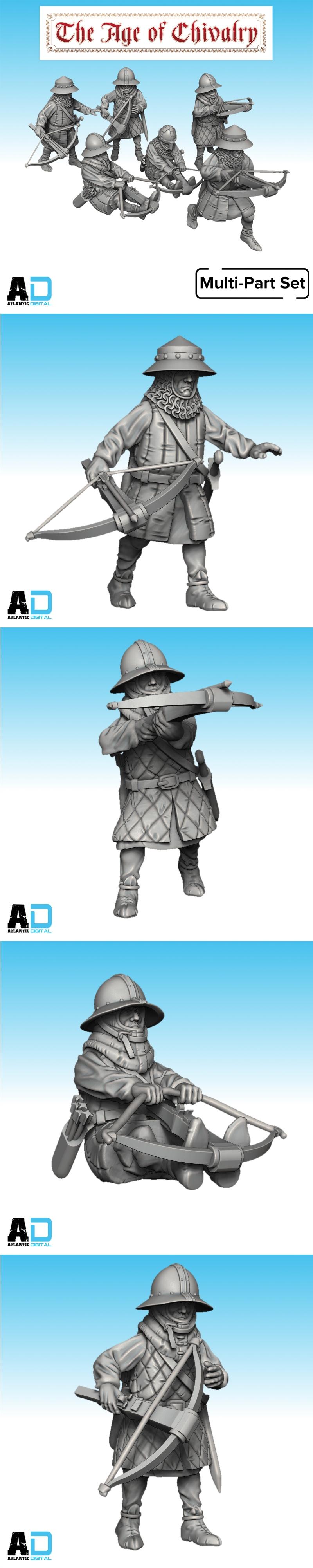 早期热那亚弩手 - 3D打印模型|Genoese Crossbowmen (Early) – 3D Print Model STL