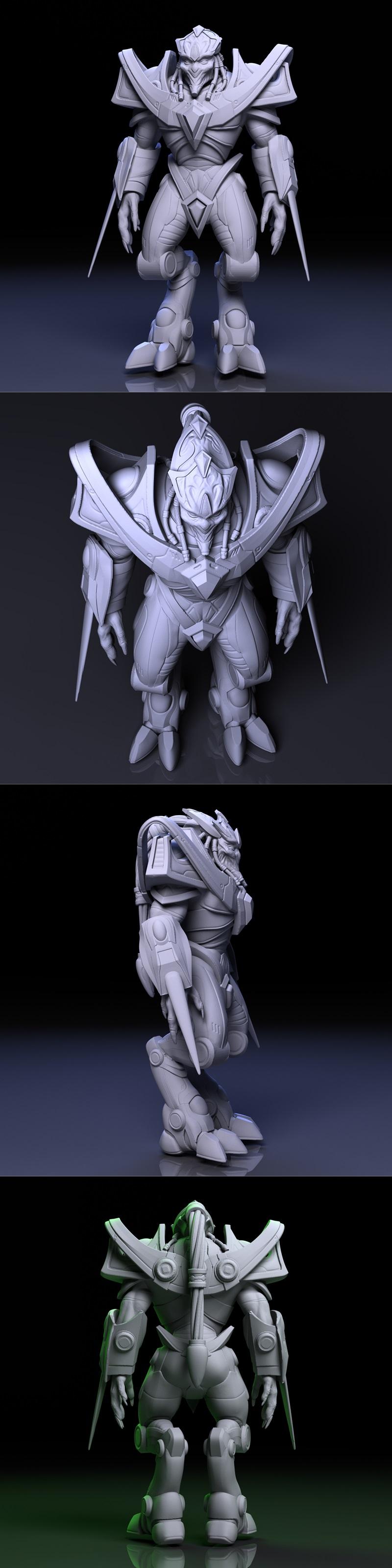 星海争霸2 3D打印模型|Zealot – StarCraft2 – 3D Print Model STL