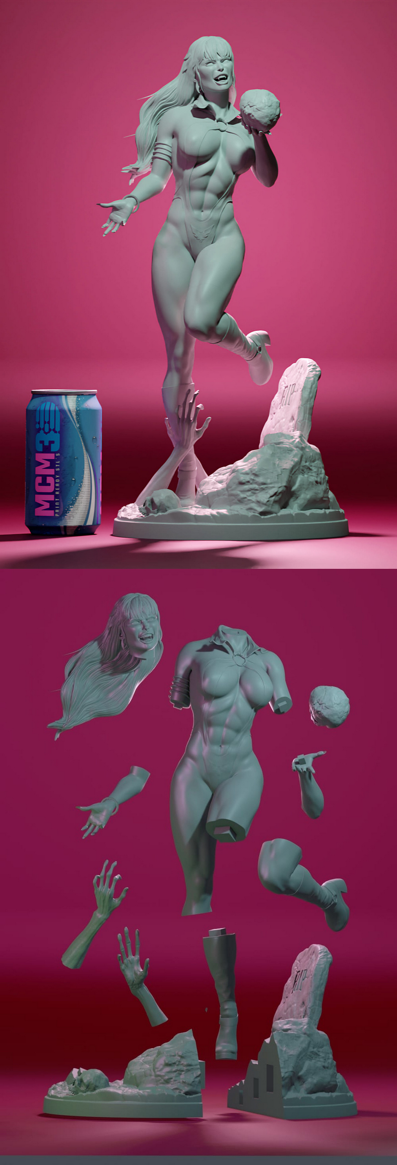 MCM3D - 奥术女郎 - 3D打印模型|MCM3D – Vampirella – 3D Print Model