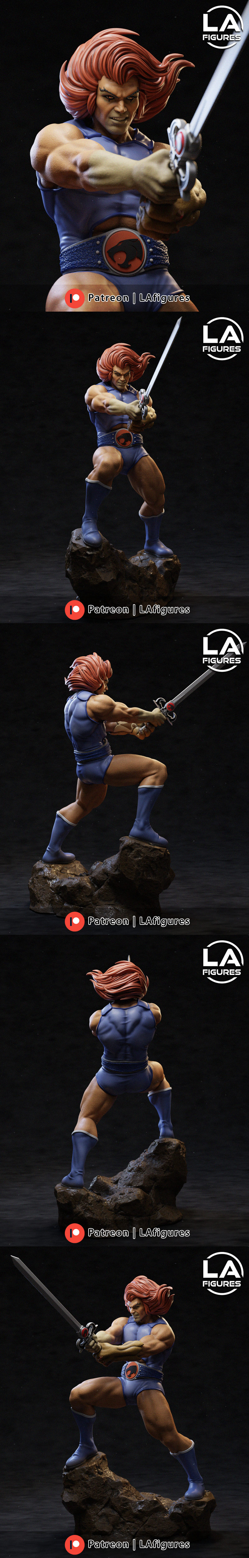 雷霆特工队-狮心-3D打印模型|L.A. Figures – Thundercats Lion-O – 3D Print Model