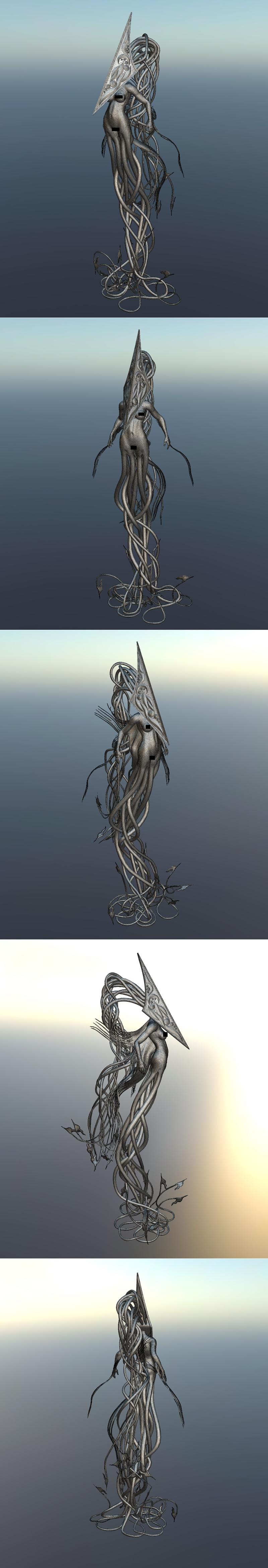 Mermaid - 3D打印模型 - 海洋生物角色设计|Mermaid – 3D Print Model STL