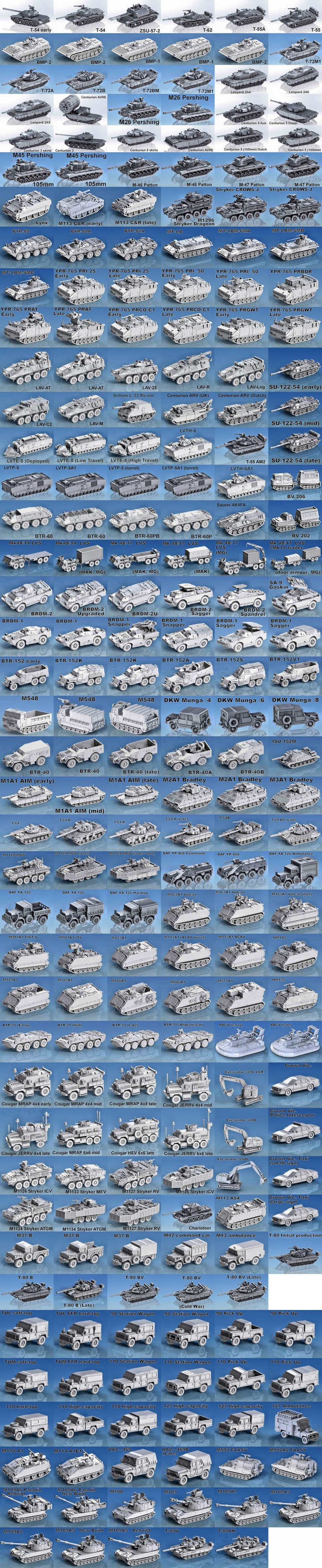 现代坦克与车辆3D打印模型|Modern Tanks and Vehicles – 3D Print Model