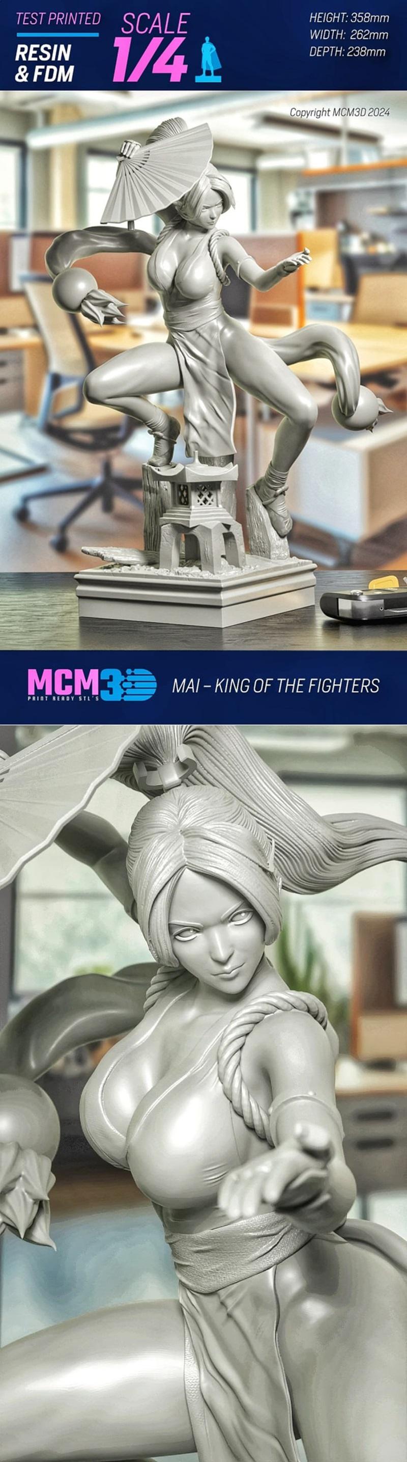 MCM3D - 魔法少女小圆 3D打印模型|MCM3D – Mai Shiranui – 3D Print Model STL