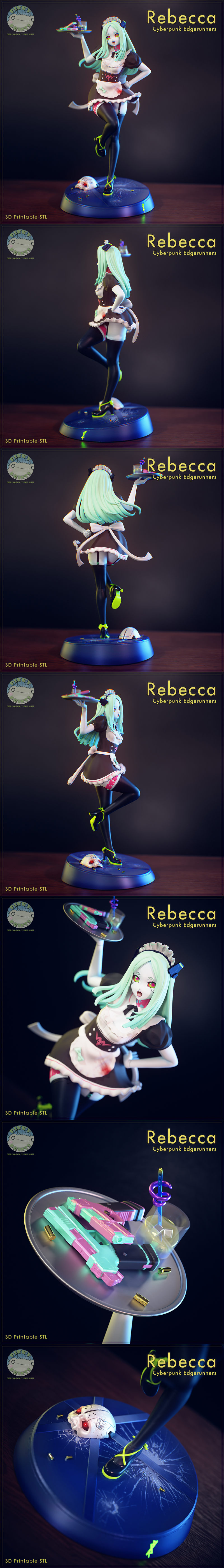 赛博朋克：边缘狂奔——蕾贝卡3D打印模型|Rebecca – Cyberpunk Edgerunners – 3D Print Model