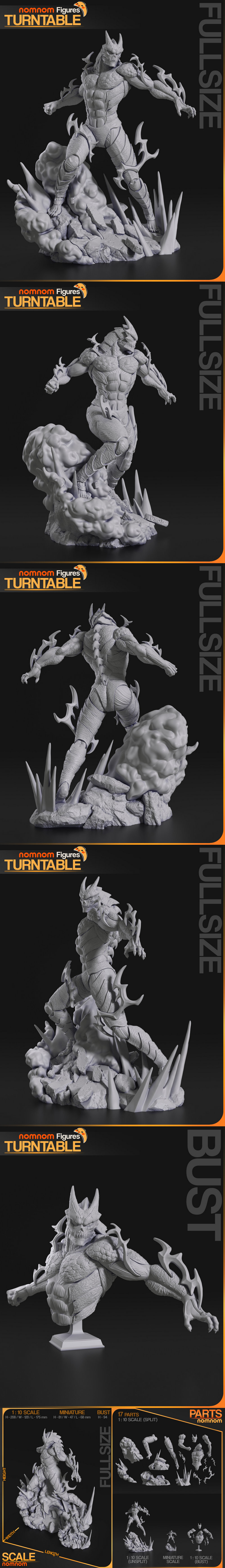 NomNom出品：怪兽No.8 3D打印模型|NomNom – Kaiju No.8 – 3D Print Model