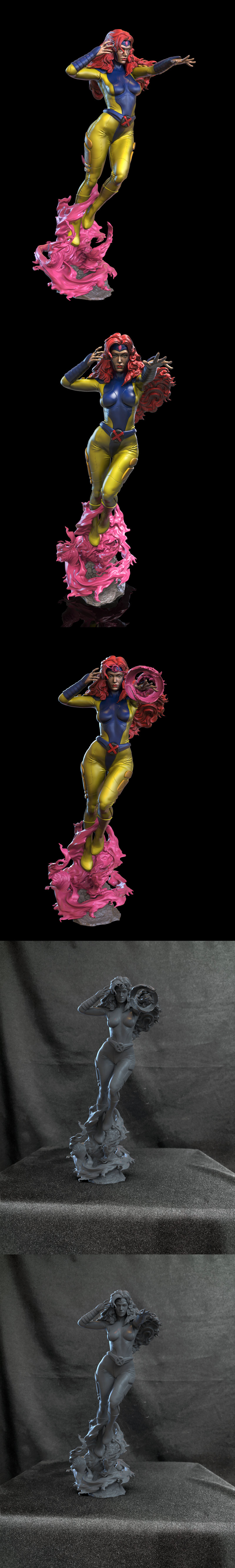 Jean Grey 3D打印模型|Jean Grey Classic – 3D Print Model