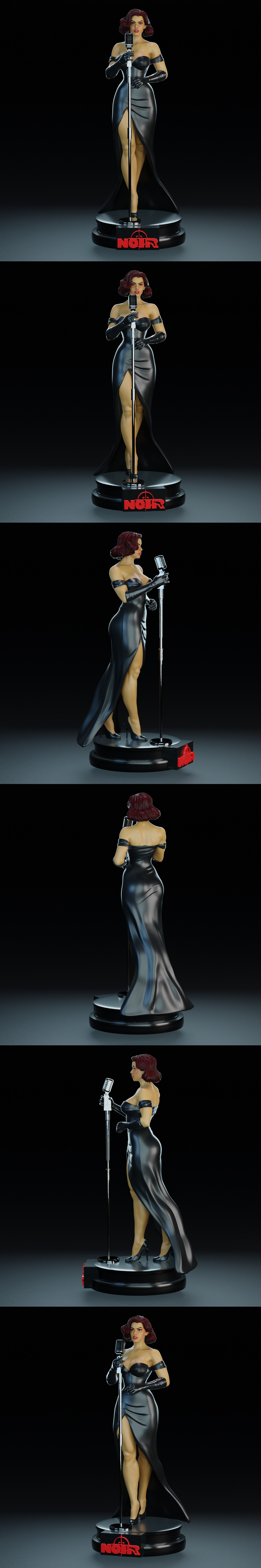 黑色喜剧风动漫3D打印模型|Noir Burlesque Comic – 3D Print Model