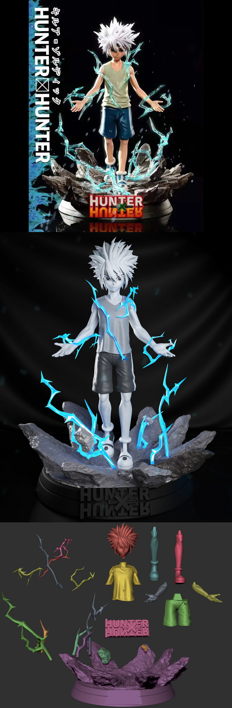 猎人x猎人 3D打印模型 Killua 兹老奇|Killua Zoldyck – Hunter x Hunter – 3D Print Model