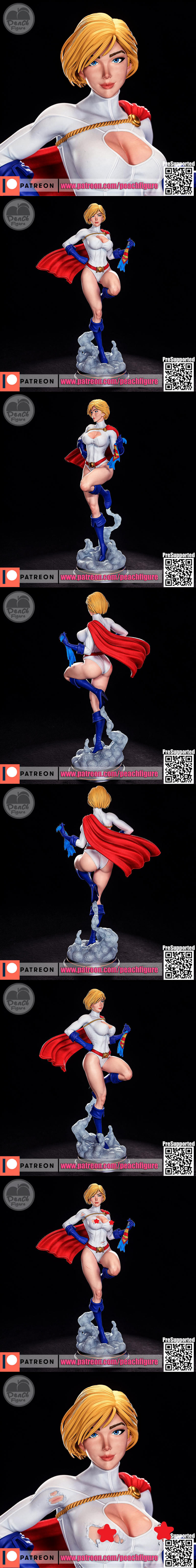 桃形设计——女力战士——3D打印模型|Peach Figure – Power Girl – 3D Print Model