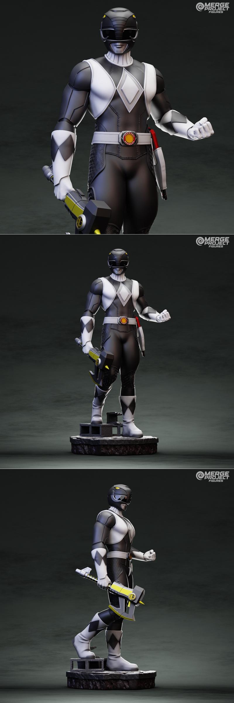 黑带战士 – 青年战士 – 3D打印模型|Black Ranger – Power Ranger – 3D Print Model STL