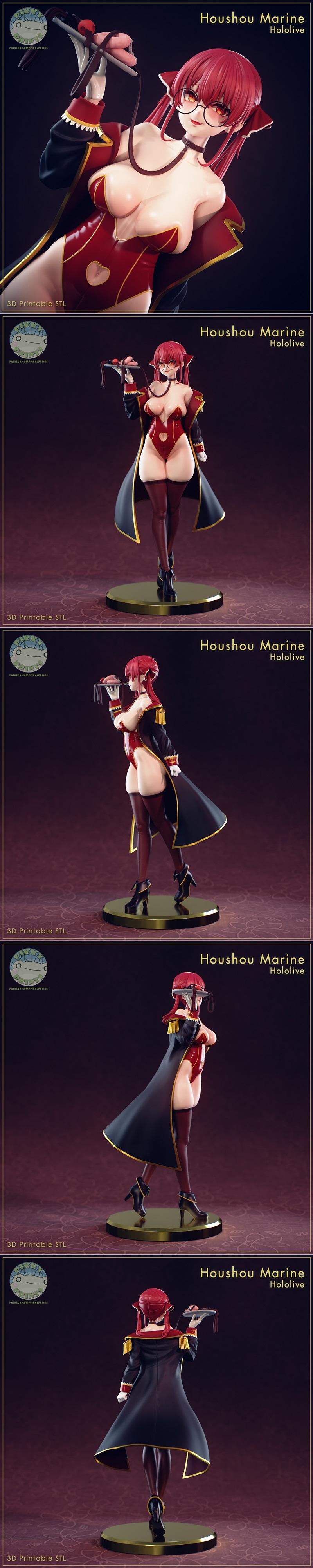 Pikky Prints - 海洋主题3D打印模型|Pikky Prints – Houshou Marine – 3D Print Model STL