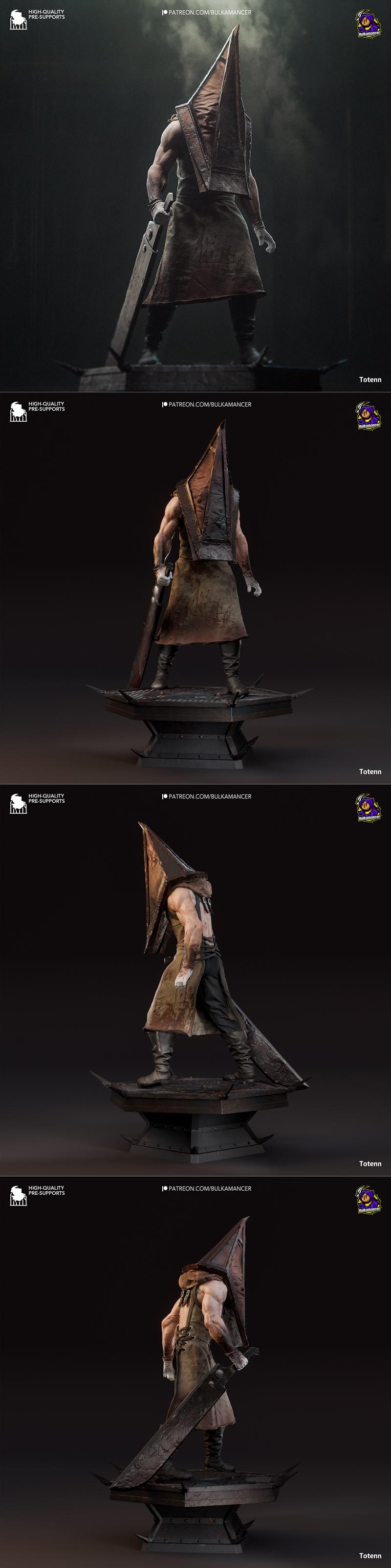 Bulkamancer创作的金字塔头3D打印模型|Bulkamancer Sculpts – Pyramid Head – 3D Print Model STL