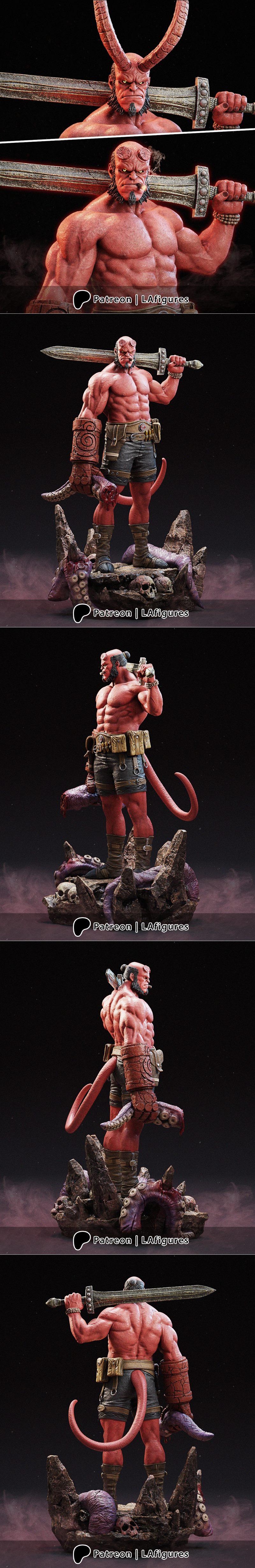 地狱男爵 3D打印模型|L.A. Figures – Hellboy – 3D Print Model STL