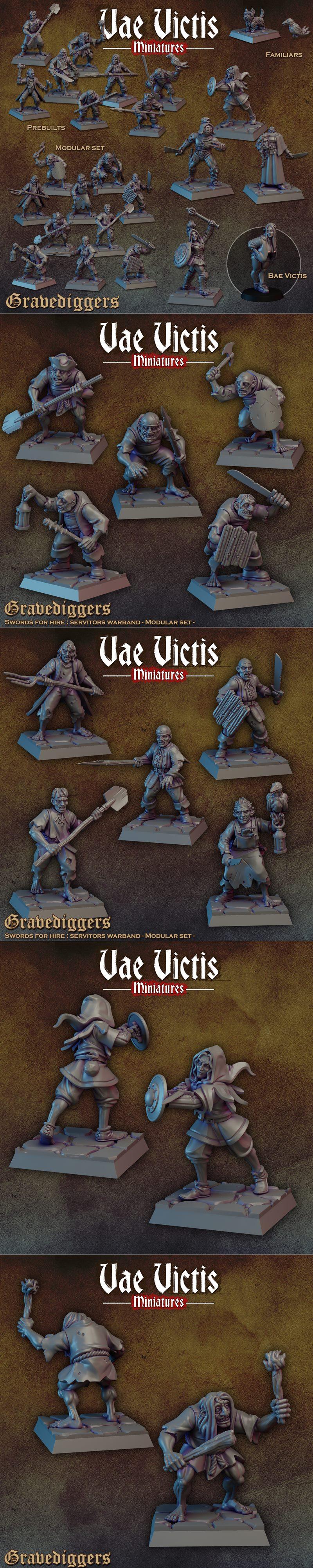 瓦尔维斯迷你模型——墓地挖掘者 第一卷 3D打印模型|Vae Victis Miniatures – Gravediggers Vol.1 September 2024 – 3D Print Model STL
