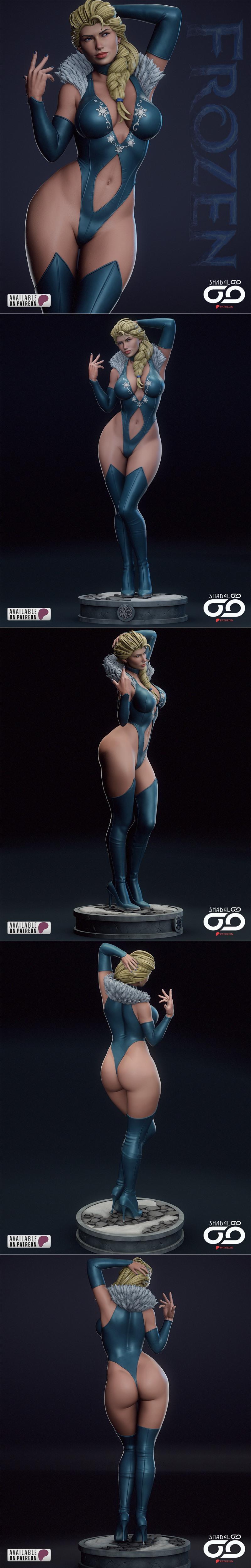 Shadaloo Studios - 伊莉莎白 - 3D打印模型|Shadaloo Studios – Elsa – 3D Print Model STL
