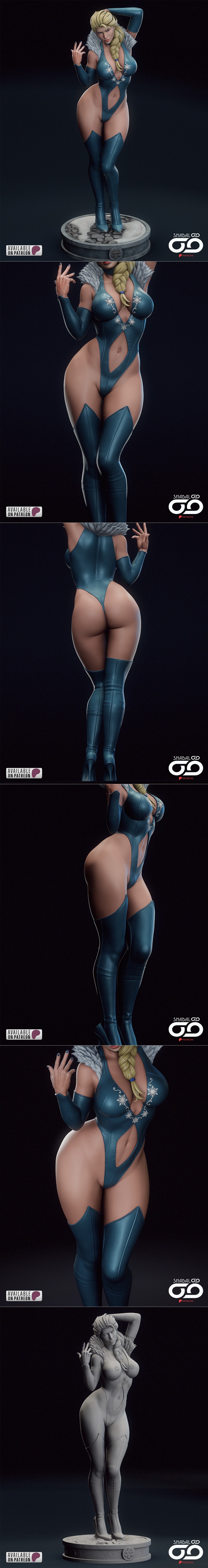 Shadaloo Studios - 伊莉莎白 - 3D打印模型|Shadaloo Studios – Elsa – 3D Print Model STL